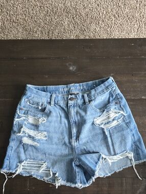 American Eagle Medium Blue Denim Waistband Shorts